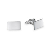 Sterling Silver Polished Rectangle Cufflinks